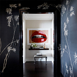 Обои ручная роспись Bamboo Special Colourway on Pitch dyed silk варинант исполнения - 1 | Loft Concept в Ростове-на-Дону