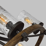 Люстра с цилиндрическим плафонами из толстого волнистого стекла в индустриальном стиле Feiss варинант исполнения - 9 | Loft Concept в Ростове-на-Дону