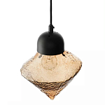 Подвесной светильник с янтарным рельефным плафоном Lamp with Frozen Glass Effect варинант исполнения - 3 | Loft Concept в Ростове-на-Дону