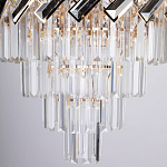 Люстра многоярусная с переплетенными металлическими элементами черного и золотого цвета и прозрачными хрустальными подвесками Empire Chandelier Crystal варинант исполнения - 8 | Loft Concept в Ростове-на-Дону