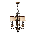 Люстра бронзового цвета с бежевыми абажурами из органзы в классическом стиле Hinkley варинант исполнения - 14 | Loft Concept в Ростове-на-Дону