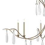 Люстра с прозрачными каплевидными подвесками Elegant Thin Chandelier варинант исполнения - 1 | Loft Concept в Ростове-на-Дону