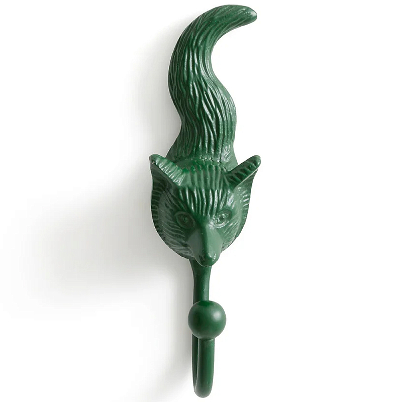 Настенный крючок лиса Fox Wall Hook Green Зеленый в Ростове-на-Дону | Loft Concept 