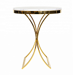 Кофейный столик на подстолье золотого цвета Noelle варинант исполнения - 2 | Loft Concept в Ростове-на-Дону