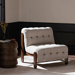 Кресло с деревянным каркасом и обивкой из ткани букле Medieval Furniture варинант исполнения - 2 | Loft Concept в Ростове-на-Дону