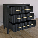 Комод Primo с 3 выдвижными ящиками Черный дуб варинант исполнения - 5 | Loft Concept в Ростове-на-Дону