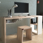 Письменный стол прямоугольный с полочкой под столешницей EcoComb варинант исполнения - 2 | Loft Concept в Ростове-на-Дону