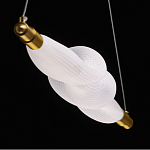 Люстра горизонтальная с волнистым белым плафоном Golden Swirl варинант исполнения - 8 | Loft Concept в Ростове-на-Дону