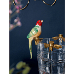 Ваза из прозрачного стекла с бронзовыми ножками и фигурками попугаев Eden Garden porcelain and bronze варинант исполнения - 3 | Loft Concept в Ростове-на-Дону