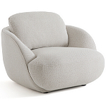 Полукруглое кресло из обивки меланж Halle Melange Armchair варинант исполнения - 1 | Loft Concept в Ростове-на-Дону