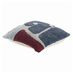 Чехол на подушку с рисунком серо-синего цвета Elan Textured варинант исполнения - 1 | Loft Concept в Ростове-на-Дону