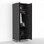 Двухдверный шкаф цвета графит Strict Lines варинант исполнения - 3 | Loft Concept в Ростове-на-Дону