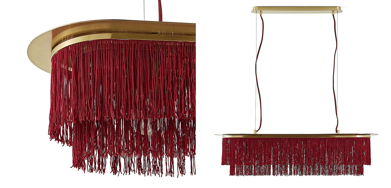 Люстра Houtique Linear Chandelier Burgundy Люстра Houtique Linear Chandelier Burgundy - Loft-Concept в Ростове-на-Дону