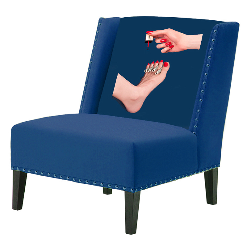 FUN Armchair "Pedicure" Blue      -̆  -- | Loft Concept 