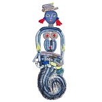 Кукла из одежды и павлопосадских платков Rusalka Blue Jeans варинант исполнения - 1 | Loft Concept в Ростове-на-Дону