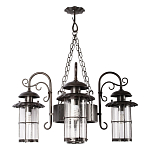 Уличная подвесная люстра с 4-мя цилиндрическими плафонами на цепях Elysian Lanterns варинант исполнения - 1 | Loft Concept в Ростове-на-Дону