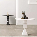 Дизайнерский журнальный стол белый в форме геометрических фигур Cydogic варинант исполнения - 3 | Loft Concept в Ростове-на-Дону