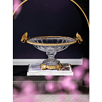 Чаша из прозрачного стекла с бронзовым ободком и фигурками бабочек Eden Garden варинант исполнения - 2 | Loft Concept в Ростове-на-Дону