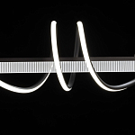 Люстра линейная черного цвета с волнообразным металлическим элементом Luke Lampco Tracer Lamp варинант исполнения - 6 | Loft Concept в Ростове-на-Дону