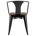 Черный глянцевый стул с сиденьем из натурального дерева TOLIX варинант исполнения - 4 | Loft Concept в Ростове-на-Дону