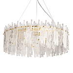 Люстра круглая с прозрачными стержнями разной длины Textured Glass Chandelier варинант исполнения - 1 | Loft Concept в Ростове-на-Дону
