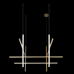 Люстра с 8-ю пересекающимися цилиндрическими плафонами на тонких тросах Trumpet tube варинант исполнения - 5 | Loft Concept в Ростове-на-Дону