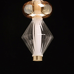 Подвесной светильник с вертикальной композицией из прозрачных и янтарных стеклянных шаров и ромбов Gabriel Scott Luna варинант исполнения - 18 | Loft Concept в Ростове-на-Дону