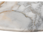 Столик журнальный с круглой мраморной столешницей на трех опорах Marble Stone Drawing варинант исполнения - 4 | Loft Concept в Ростове-на-Дону