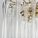 Люстра подвесная круглая в виде ветвей деревьев бронзового цвета с прозрачными подвесками-каплями Droplet Chandelier варинант исполнения - 5 | Loft Concept в Ростове-на-Дону