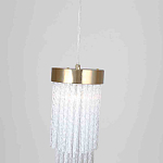 Подвесной светильник с прозрачными стеклянными подвесками и металлическим основанием Nembus варинант исполнения - 2 | Loft Concept в Ростове-на-Дону