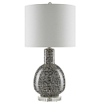 Настольная лампа с корпусом в форме амфоры и тканевым абажуром Warmth of Light варинант исполнения - 3 | Loft Concept в Ростове-на-Дону