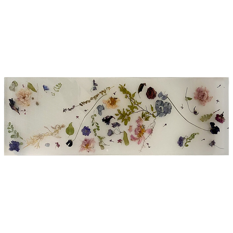          Epoxy Resin Flowers Bath Tray White    -- | Loft Concept 