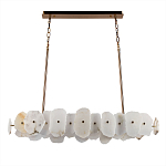 Подвесной светильник с фигурными элементами из белого алебастра Cryptocrystalline Stone варинант исполнения - 3 | Loft Concept в Ростове-на-Дону