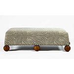 Банкетка Wakonda Gray Zebra с деревянными шариками  варинант исполнения - 2 | Loft Concept в Ростове-на-Дону