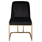 Стул обеденный велюровый черный с золотым каркасом Nobility варинант исполнения - 1 | Loft Concept в Ростове-на-Дону