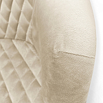 Барный стул со спинкой и подлокотниками на 4-х деревянных ножках Кремовый Велюр Ava Charm варинант исполнения - 4 | Loft Concept в Ростове-на-Дону