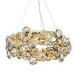 Люстра подвесная из золотых колец 57 см Golden Circles варинант исполнения - 1 | Loft Concept в Ростове-на-Дону