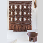 Панно Макраме коричневый цвет  варинант исполнения - 4 | Loft Concept в Ростове-на-Дону