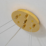 Люстра подвесная с золотистыми ветками и стеклянными подвесками в виде листьев Длина 130 см FAIRYTREE Light варинант исполнения - 2 | Loft Concept в Ростове-на-Дону