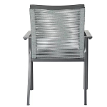 Стул темно-серый с высокой плетеной спинкой и сиденьем Braided Strength варинант исполнения - 4 | Loft Concept в Ростове-на-Дону