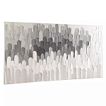 Панно декоративное с ручной росписью Gray Strokes варинант исполнения - 3 | Loft Concept в Ростове-на-Дону