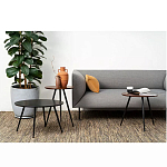 Кофейный столик с круглой столешницей на 3-х черных ножках Laconic Stylish Design варинант исполнения - 2 | Loft Concept в Ростове-на-Дону