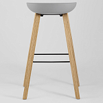 Барный стул на ножках из натурального дерева Boras Grey варинант исполнения - 4 | Loft Concept в Ростове-на-Дону