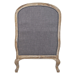 Кресло с пуфом с мягкой обивкой из льна Edward Armchair grey варинант исполнения - 3 | Loft Concept в Ростове-на-Дону