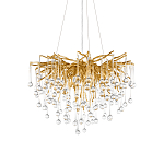 Люстра подвесная с прозрачными стеклянными подвесками в форме капель Диаметр 60 см Droplet Chandelier варинант исполнения - 6 | Loft Concept в Ростове-на-Дону