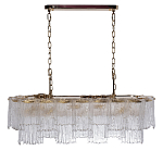 Люстра подвесная прямоугольная из рифленого стекла Fluted Glass Chandelier варинант исполнения - 2 | Loft Concept в Ростове-на-Дону