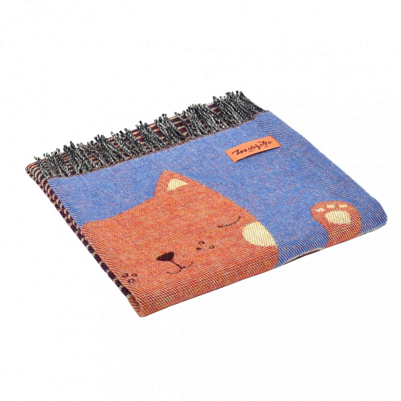 Плед CAT 1 Marzotto Синий Оранжевый в Ростове-на-Дону | Loft Concept 