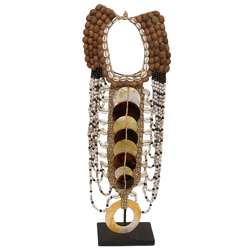     Aboriginal Long Walnut Shell Necklace      -- | Loft Concept 