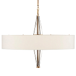 Люстра круглая с белым тканевым абажуром  White Light Diffuser варинант исполнения - 1 | Loft Concept в Ростове-на-Дону