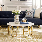 Дизайнерский журнальный столик чёрный с круглой столешницей Arycy варинант исполнения - 3 | Loft Concept в Ростове-на-Дону